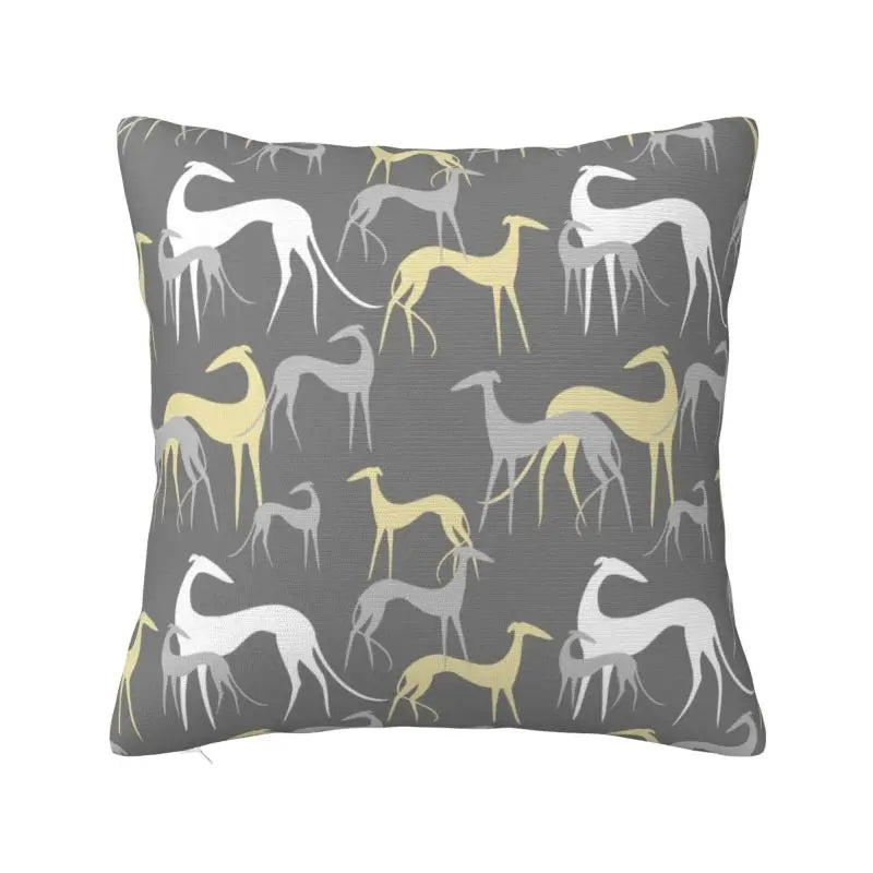 Custom Cute Whippet Greyhound Pillow Case Decor Home Hound Dog Luxury Cushion Cover Car Pillowcase