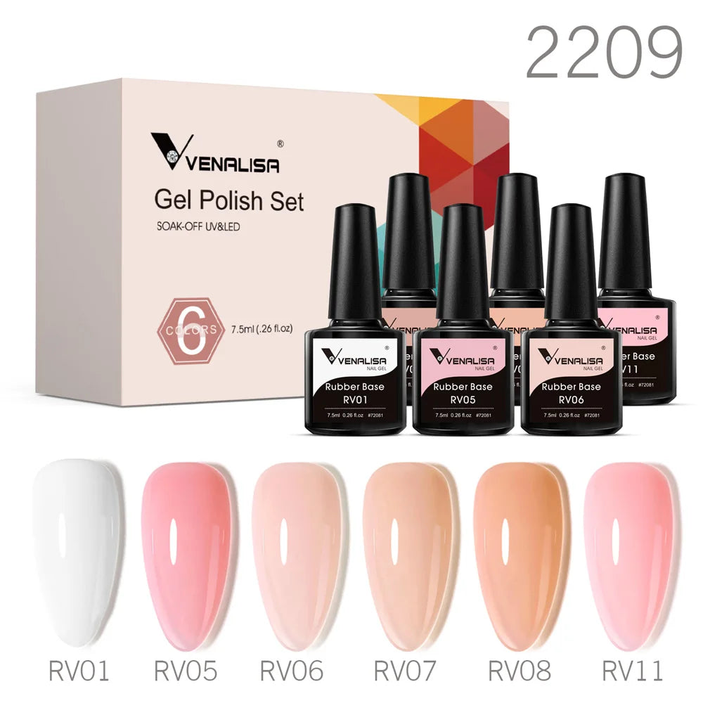6pcs/kit VENALISA Collection de couleurs de Noël Ongles d’hiver