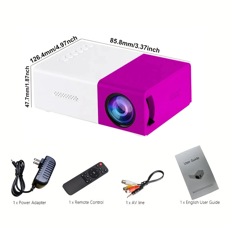 M100 HD Mini Projector Suitable Home Theater Outdoor Camp Compatible HD TV USB SD Stand Christmas Halloween Thanksgiving Gifts