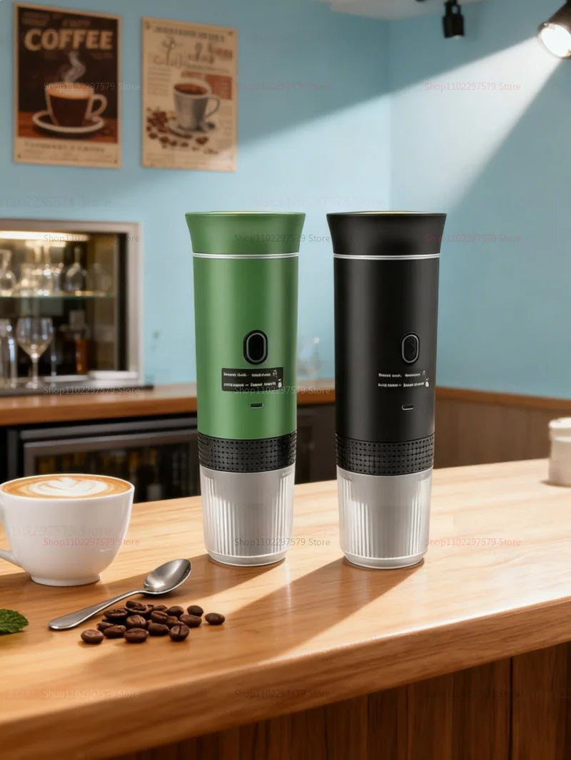 Wireless Electric Portable Coffee Machine for Car & Home Camping Coffee Maker 3-in-1 Capsule Powder Travel Espresso Machine