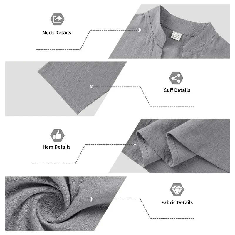 Ensemble en lin lâche américaine Automne