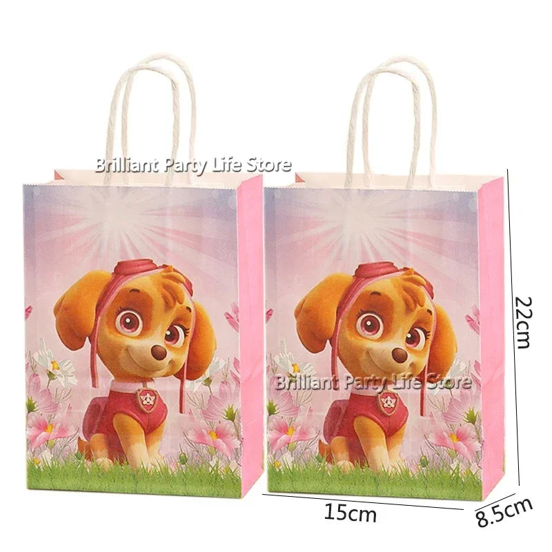 Paw Patrol Cartoon Gift Bag Shopping Bag Candy Biscuit Storage Bag Portable Handbag Pouch Party Supplies Baby Shower