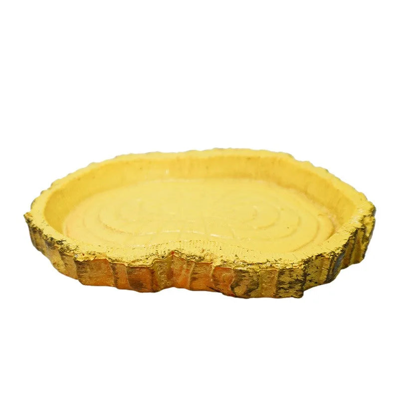 Reptile Bowl Resin Aquarium Pet Reptile Feeder Bowl Basin Food Water Pot Reptile Turtle Tortoise Scorpion Lizard Crabs Supplies