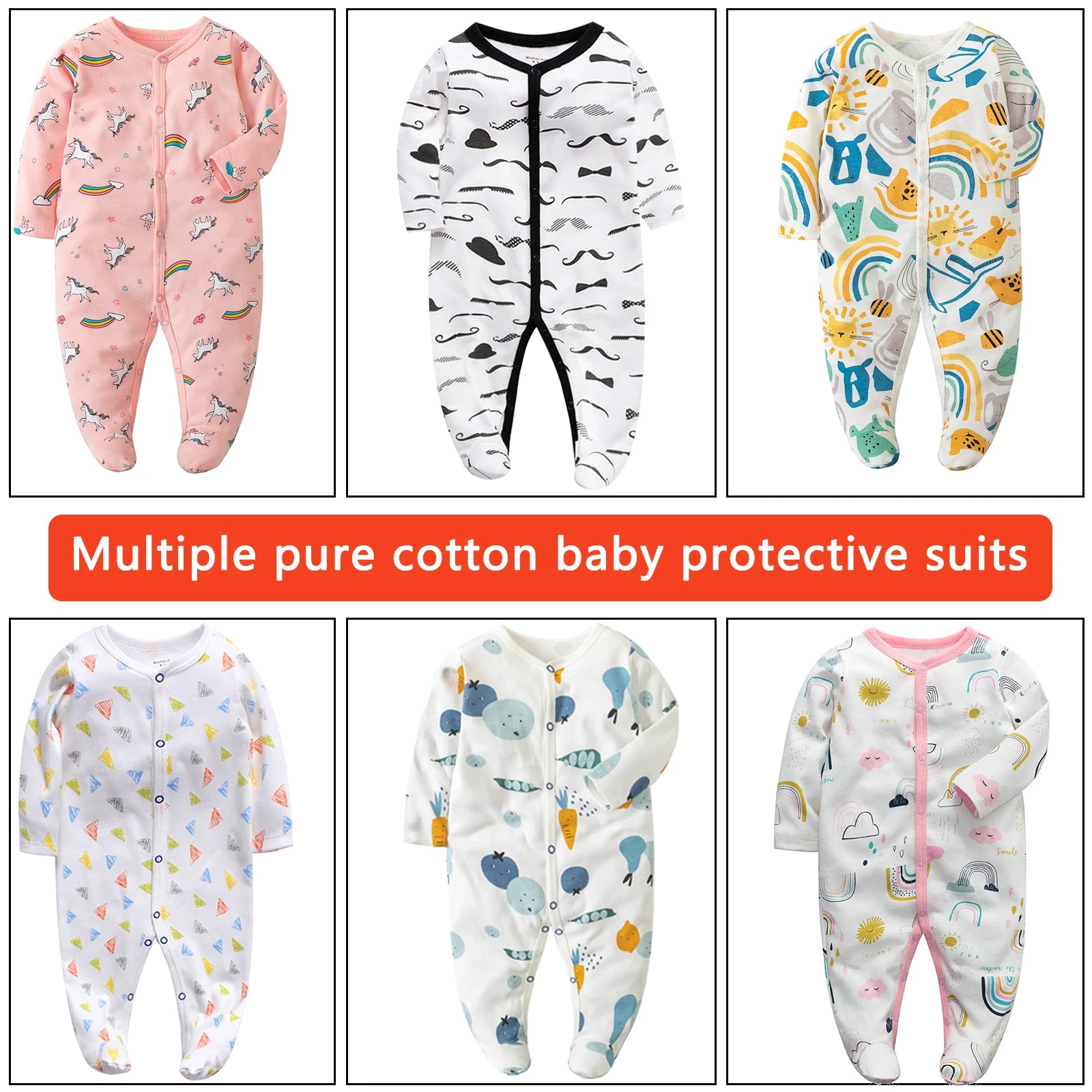 Newborn Infant Baby Boy Girl Jumpsuit 3-12Months Solid Color Long Sleeve Romper Casual Fall Spring Toddelr Clothing Baby Clothin