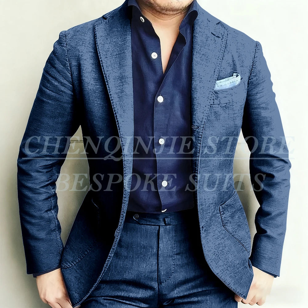 Ensemble de costumes 2 pièces Denim personnalisé