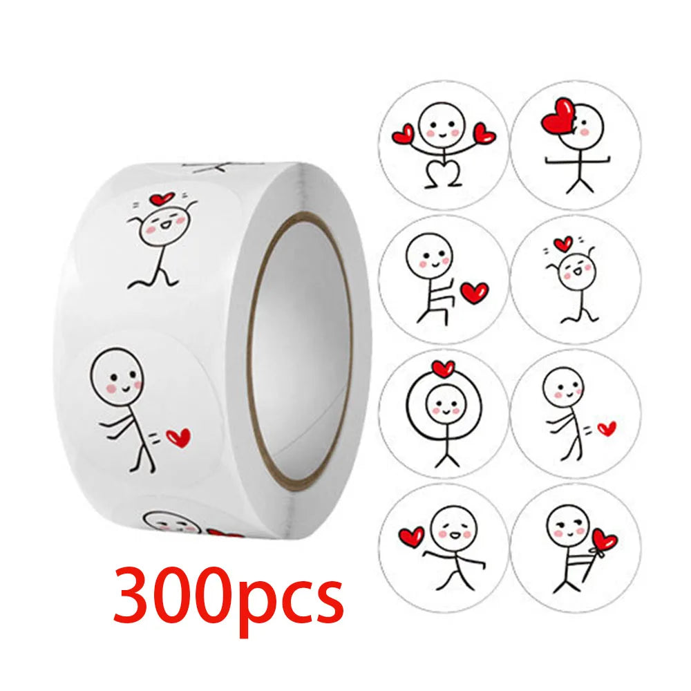 2.5cm Cute Cartoon Round Thank You Gift Labels Creative Children's Reward Stickers Scrapbooking Stationery Sealing Stickers