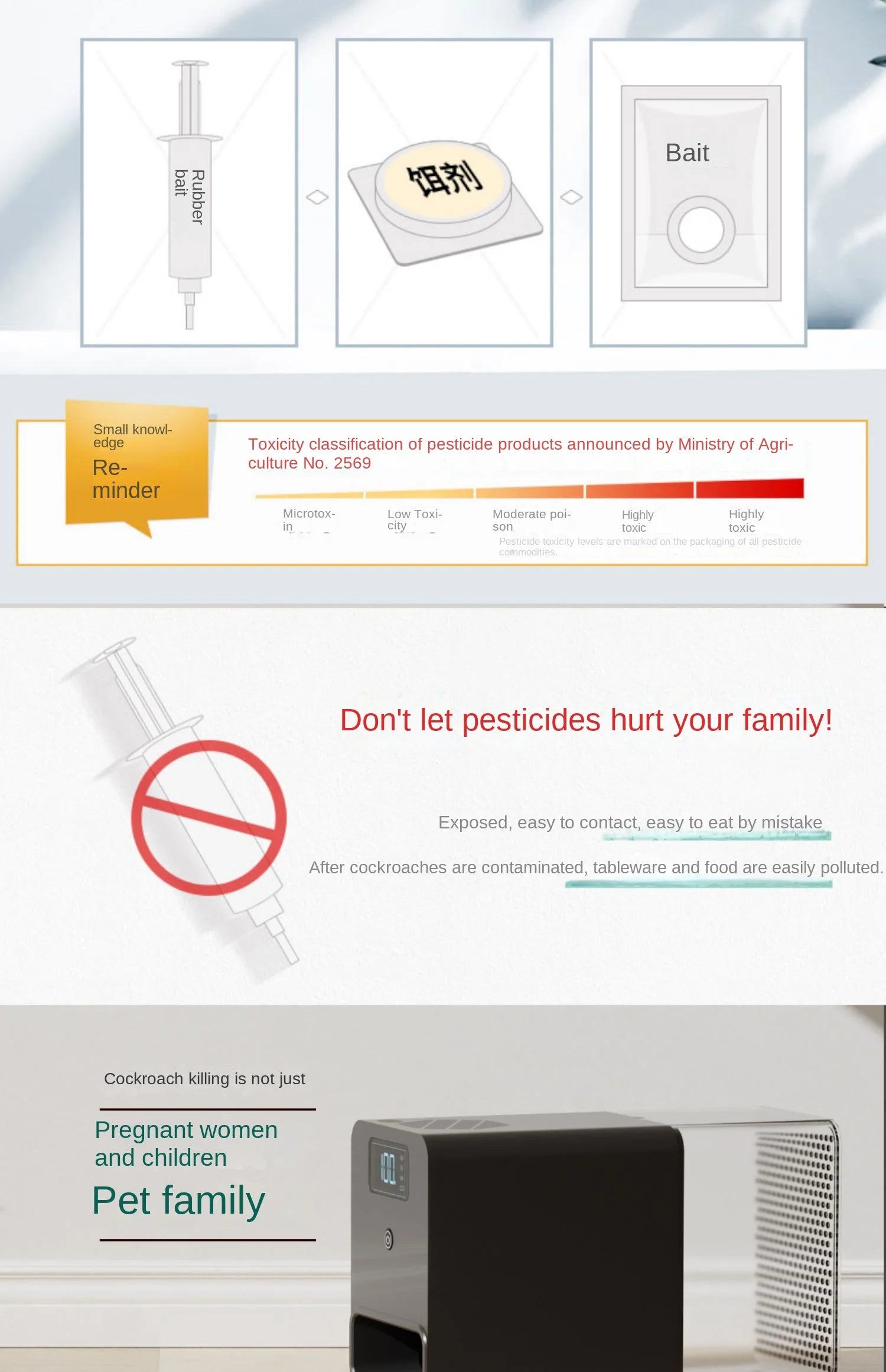 New Non-Toxic Indoor Intelligent Cockroach Killing Tool, Cockroach Medicine Can Be Used Indoors In The Kitchen
