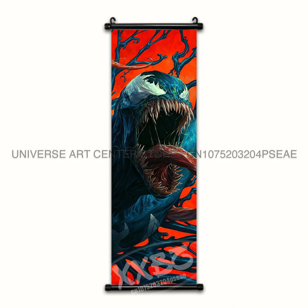 Marvel Poster Black Panther Home Decor The Avengers Wall Art Venom Hanging Painting Spider Man Scrolls Picture Wolverine Mural