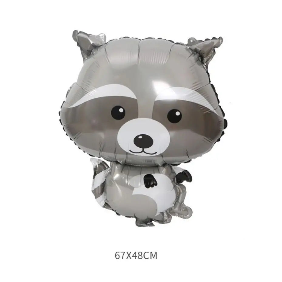 8 قطع من بالونات رقائق معدنية على شكل حيوانات الغابة، بالونات غزال وبومة وراكون وسنجاب، بالونات هيليوم على شكل حيوانات، هدية عيد الشكر