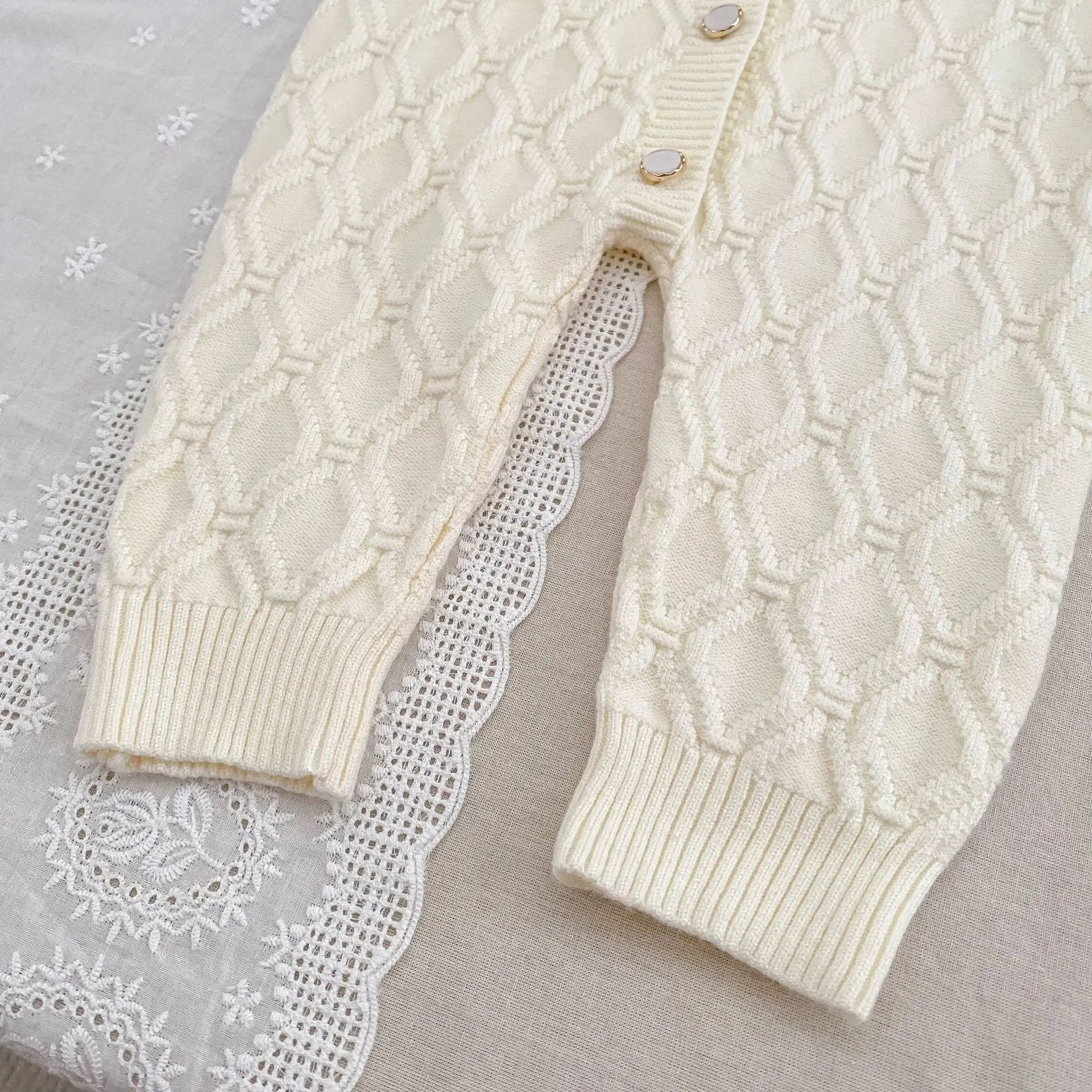 Christmas Baby Rompers Clothes Hat Autumn Winter Knitted Bow Newborn Girls Jumpsuits Fashion Solid Plain Toddler Kids Rompers