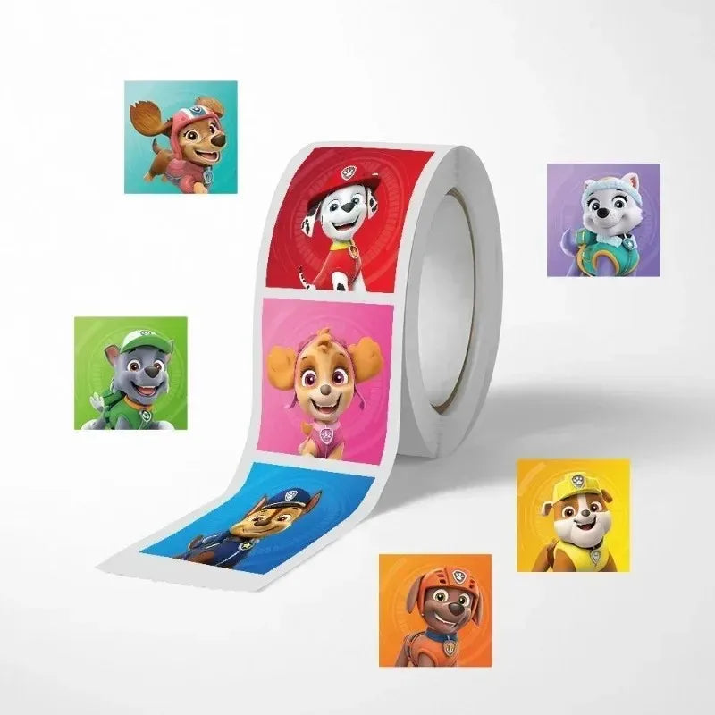 New 450PCS Paw Patrol Children's Cartoon Stickers Cute Kids Stationery Supplies School Teacher Supplies Reward Sticker Toys Gift