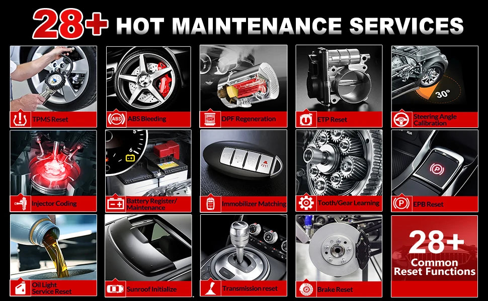 KINGBOLEN S6 OBD2 Scanner All System Car Diagnostic Tools 28 Service BMS/TPMS/ABS Bleeding FCA AutoAuth Lifetime Free Update