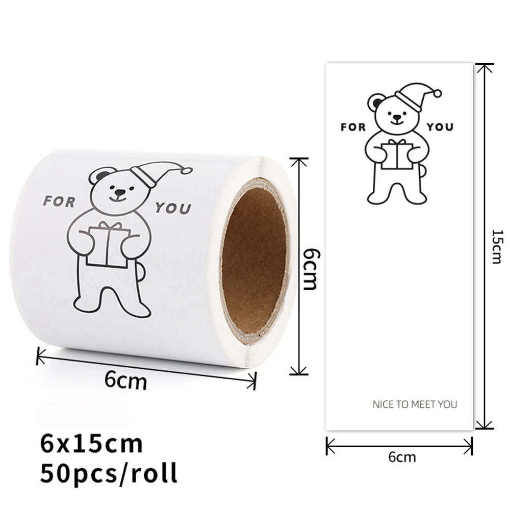 50pcs Flower Thank You Stickers Seal Labels For Gift Or Commodity Decor Stickers Small Business Packaging Sealing Stickers