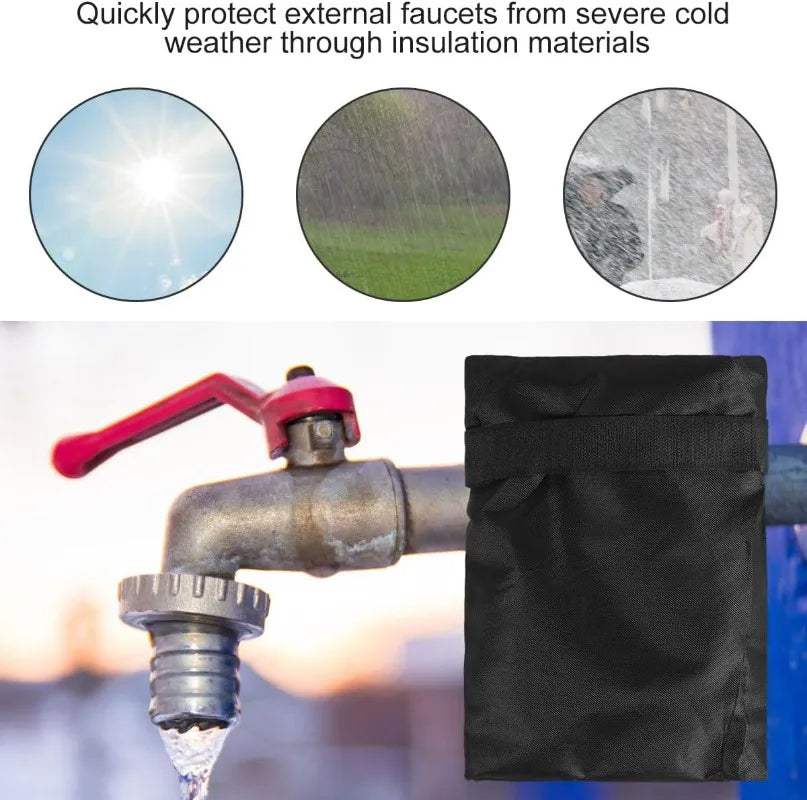 Outdoor Faucet Cover Thickened Garden Faucet Socks Waterproof Anti-freeze Tap Protection Covers Reusable Insulated Spigot Cover