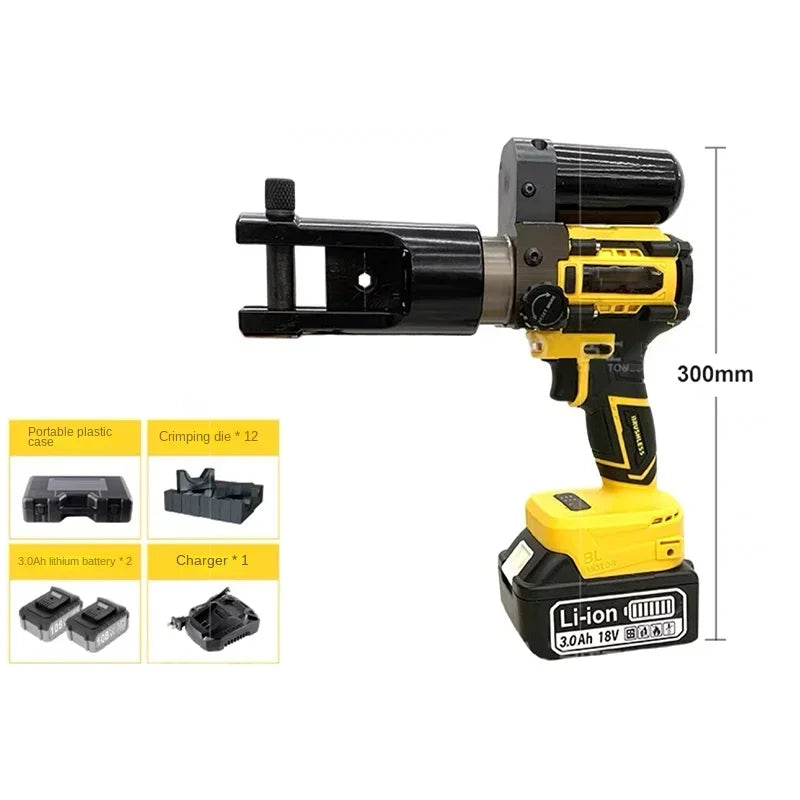 Cm300 small portable electric hydraulic crimping pliers, lithium battery copper and aluminum terminal charging crimping