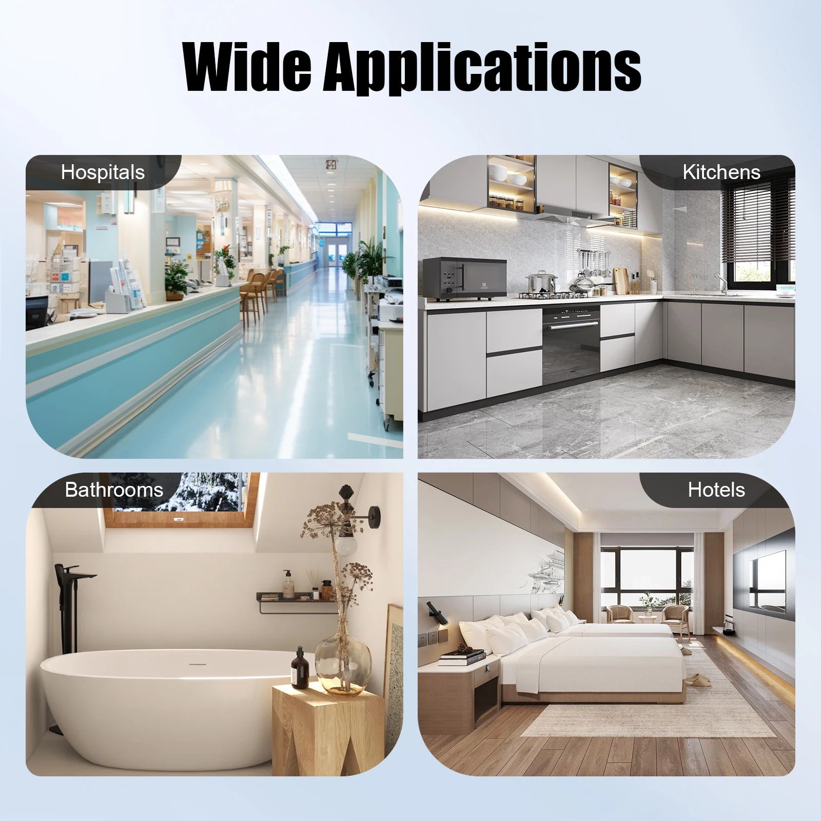 6500W Instant Electric Water Heater LED Touch Screen 86-131°F 3-second Heating 220V Tankless Water Heater with Shower Kit