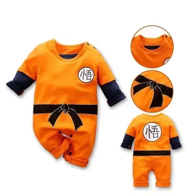 0-18 Months Anime Baby Rompers Newborn Cosplay Costume Infant Cotton Clothes Boys Girls Kids Outfit