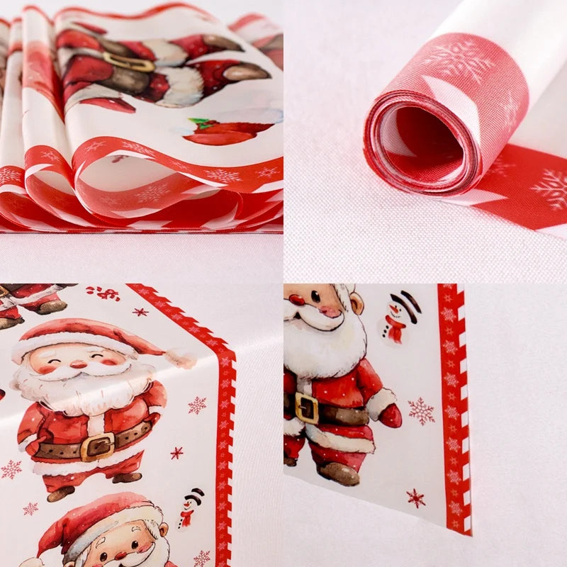 Christmas Table Runner Merry Christmas Decoration for Home Xmas Party Decor 2025 Navidad Notal Noel Ornament Happy New Year 2026