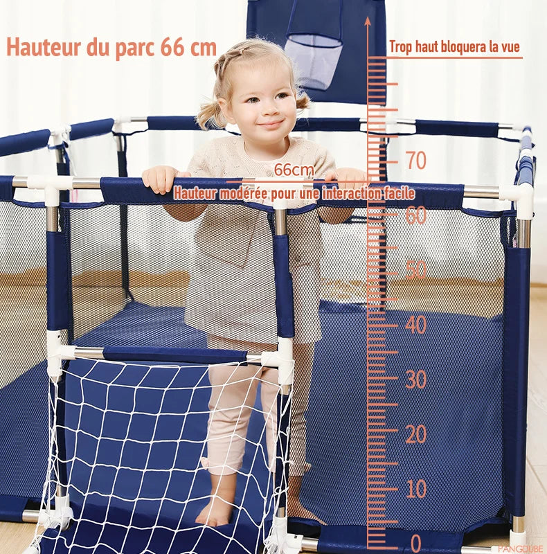 PANGDUBE Baby Playground Playpen for Baby and Toddlers Thicken Steel Pipes & Cloth Baby Fence Play Park Baby Activity Fence