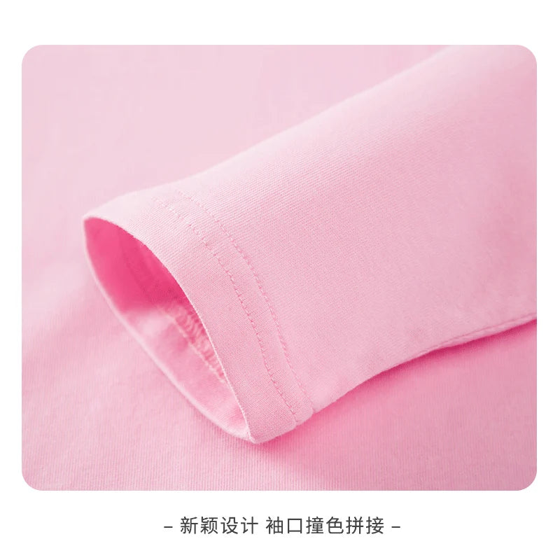 Paw Patrols Skye Letter A-Z T-shirt for Girl Long Sleeve Cotton Tops Cute Cartoon Print Children Tee Autumn Casual Kids Clothes