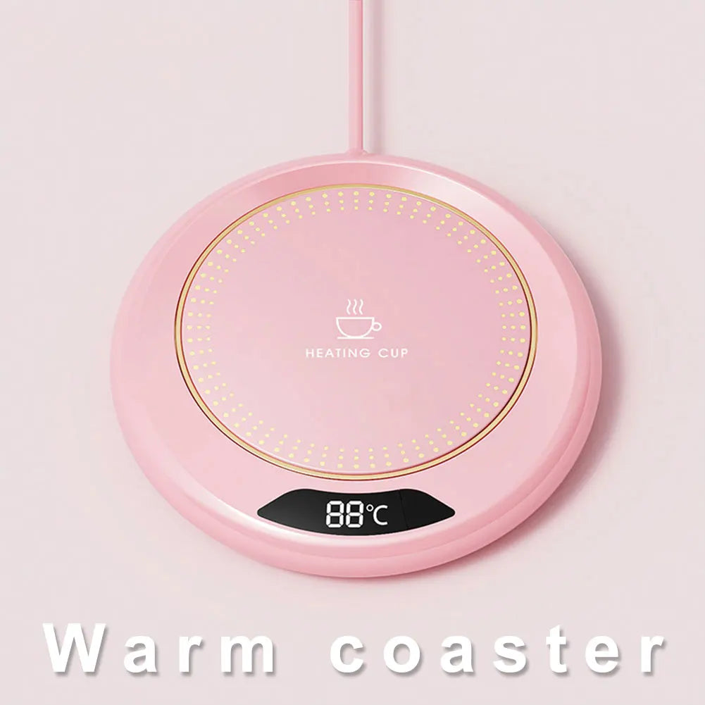 USB Smart Cup Warmer with 3 Temperature Settings Electric Beverage Warmer Coffee Cup Warmer for Coffee Milk Tea Beverage