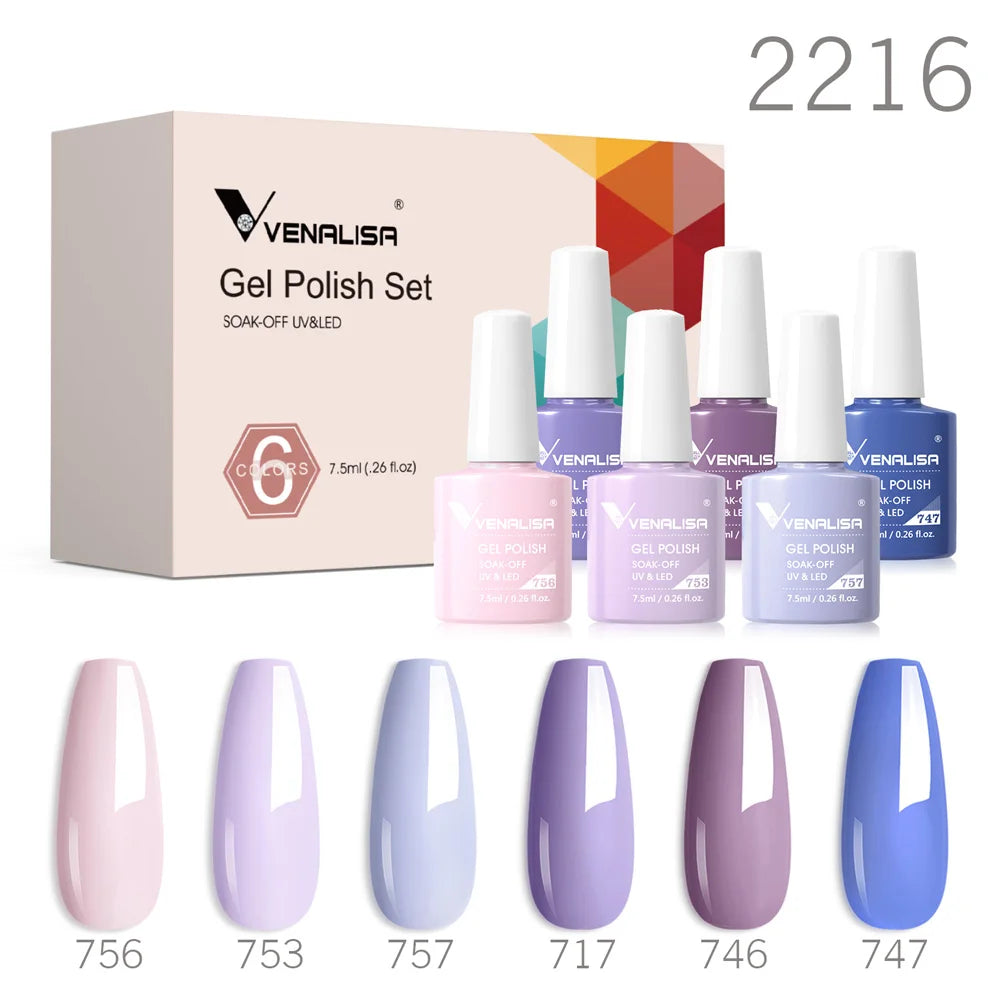 6pcs/kit VENALISA Collection de couleurs de Noël Ongles d’hiver
