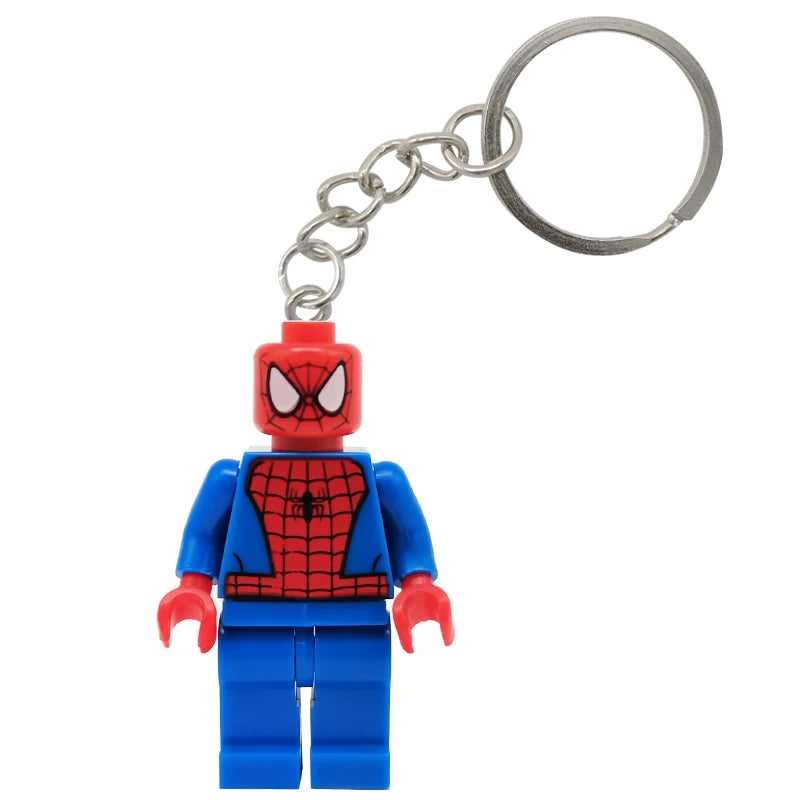 Marvel Spiderman Doll Universe Miles Gwen Cartoon Cute Building Blocks Assembled Toy Ornament Keychain School Bag Pendant Gift