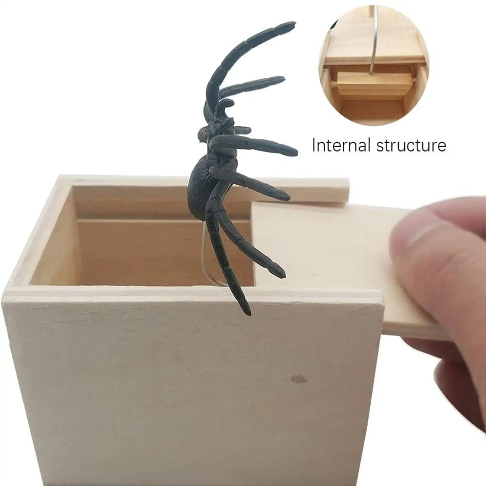 Spider In A Box Prank Hilarious Fake Spiders Toy Novelty Toys for Offices Christmas Halloween Parties Friends Family Travel