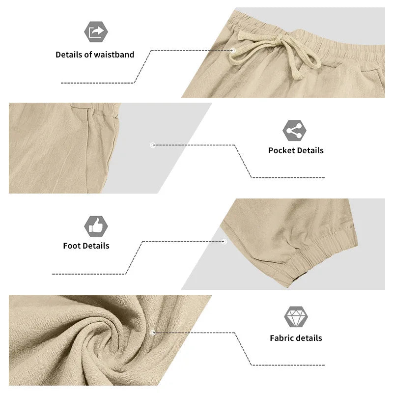 Ensemble en lin lâche américaine Automne