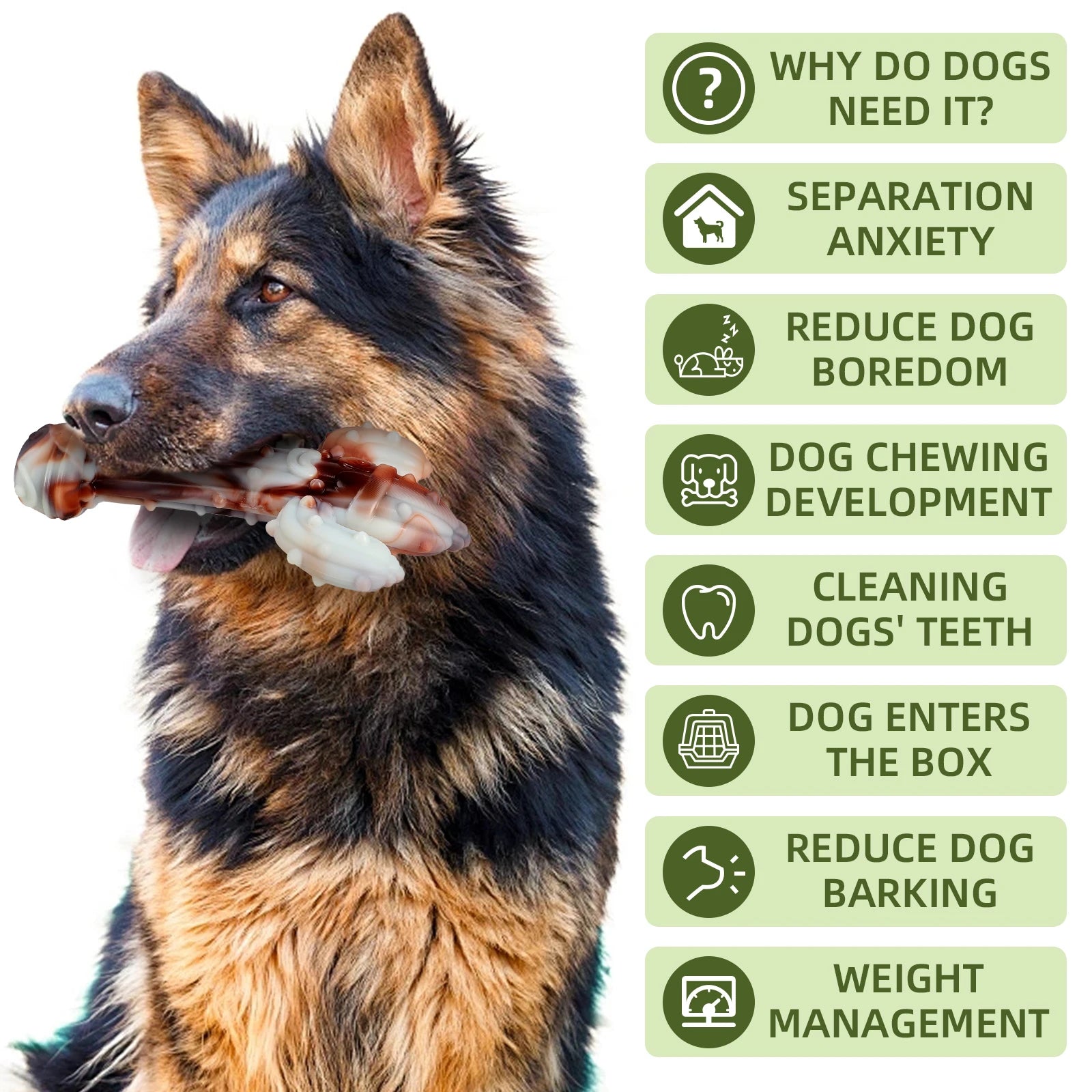 Durable Dog Chew Toy, Cactus-Shaped Tough Bite-Resistant Cartoon Pattern,With Food Hiding Features–Suitable for All Breed Sizes