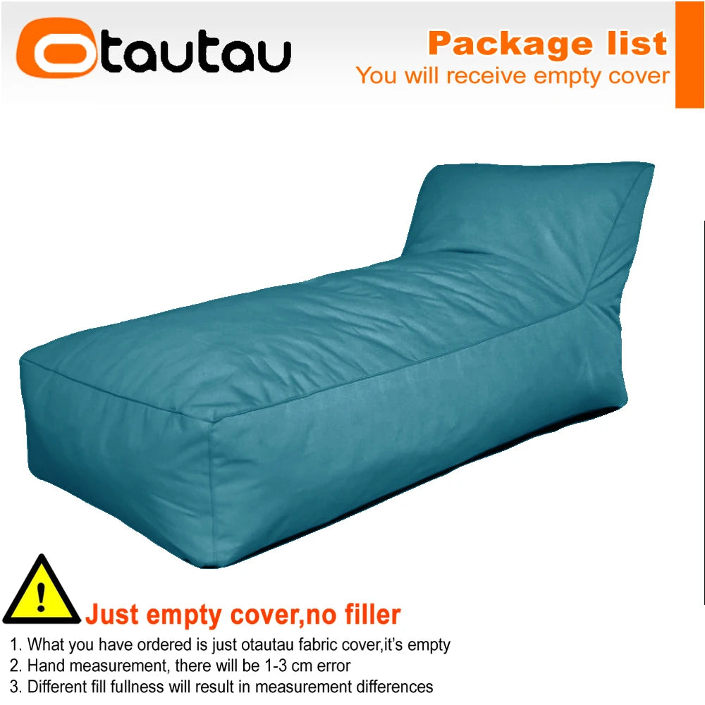 OTAUTAU Outdoor Oxford Bean Bag Lounger Cover Swim Pool Float Sofa Bed Pouf SF508【No Filler!Need To Buy Filler By Yourself !】
