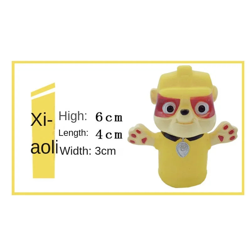 Paw Patrol Chase Cartoon Hand Doll Toy Finger Puppet Role Play Tell Story Silicagel Cloth Doll Educational Toy for Children Kids
