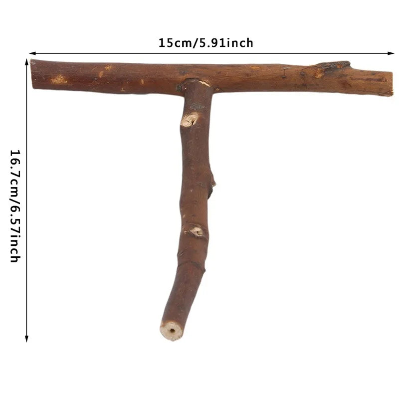 Bird Swing Toy Wooden Parrot Perch Stand Playstand with Chewing Beads Cage Sleep Stand Play Toys for Budgie Birds