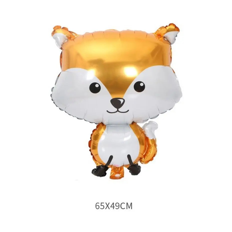 8 قطع من بالونات رقائق معدنية على شكل حيوانات الغابة، بالونات غزال وبومة وراكون وسنجاب، بالونات هيليوم على شكل حيوانات، هدية عيد الشكر