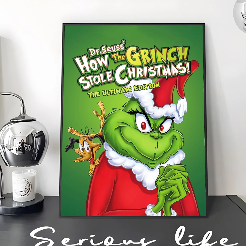 Film The G-Grinch C-Christmas DIY Sticky Poster Whitepaper Prints Posters Artwork Vintage Decorative Painting