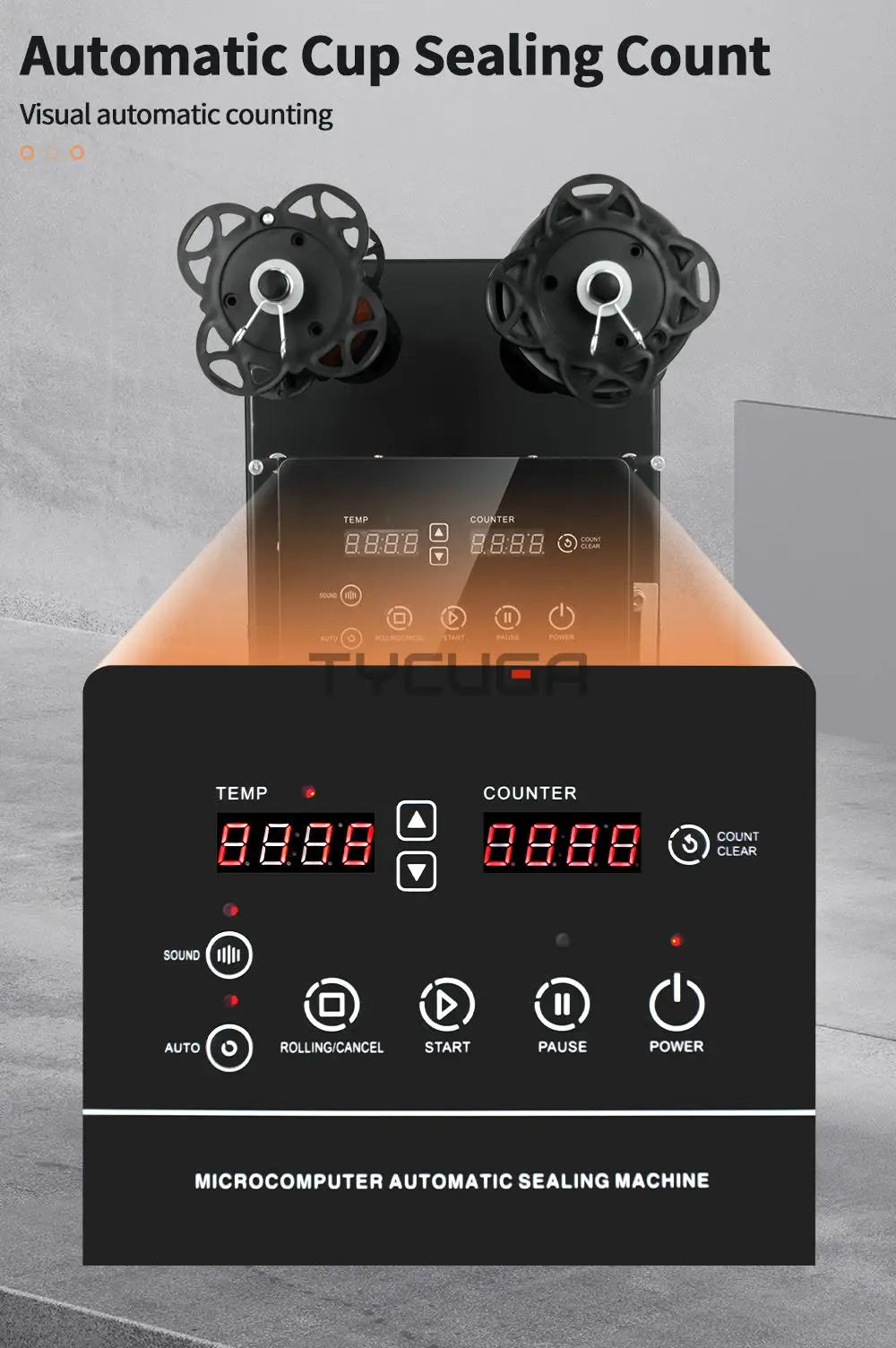 Cup Sealer Automatic Milk Tea/Coffee Shop Plastic/Paper Cup Sealing Machine 9/9.5CM Electric Bubble Tea Film For Business 220V