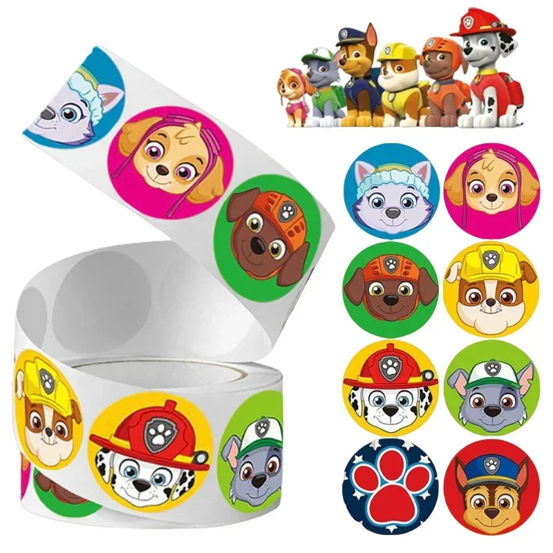 Paw Patrol Sticker Children Cartoon DIY Gift Sealing Label Decorative Thank You Stickers Party Candy Stickers Stationery