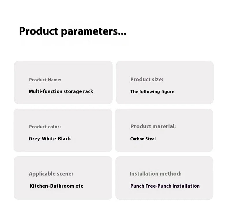 Kitchen and bathroom storage rack, washbasin rack, suction cup mirror, front rack, bathroom sink, faucet, wall mounted