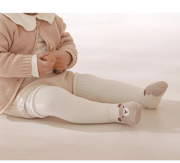 Lawadka Winter Toddler Baby Knee High Socks For Girls Boys Thick Warm Soft Newborn Long Sock Fashion Cartoon Stockings 0-5Years