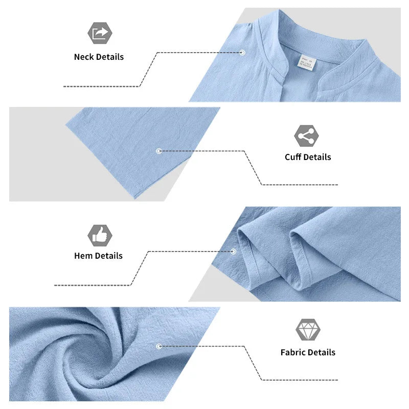 Ensemble en lin lâche américaine Automne