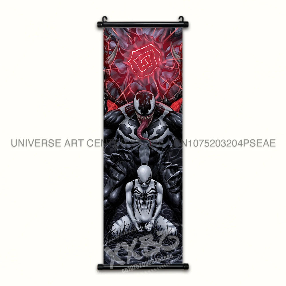 Marvel Poster Black Panther Home Decor The Avengers Wall Art Venom Hanging Painting Spider Man Scrolls Picture Wolverine Mural