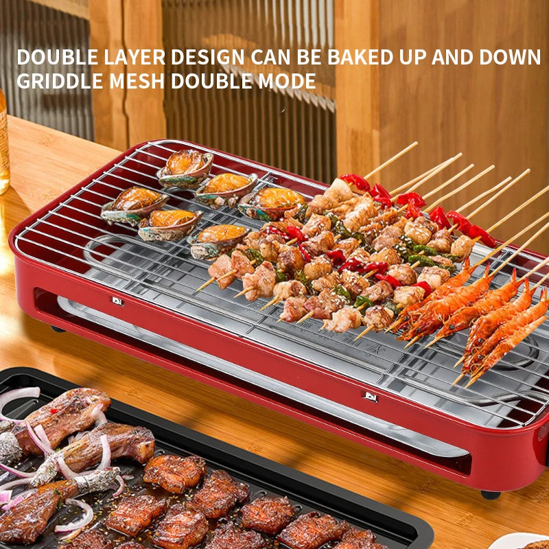 2025 NEW Zibo Barbecue Electric Barbecue Pan  Multi functional Barbecue Grill Rack Electric Barbecue skewers Fried Barbecue Pan