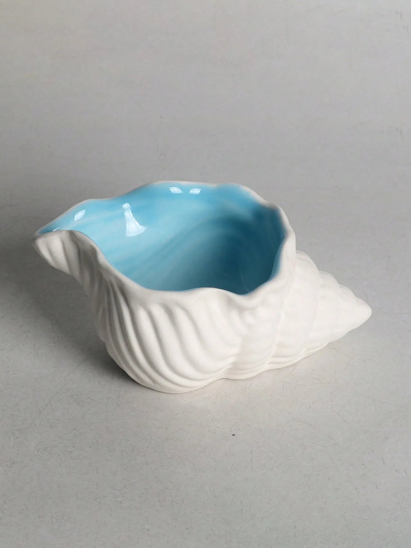 Plateau à bijoux en forme de coquille bleu ciel 1 pièce et bol à clés, un plateau de rangement de bijoux en céramique. Cadeaux d'anniversaire Graduation