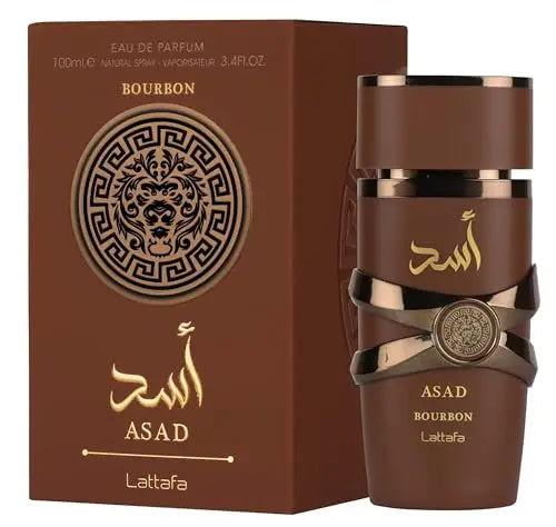 Lattafa Asad Bourbon for Unisex Eau de Parfum Spray, 3.4 Ounce