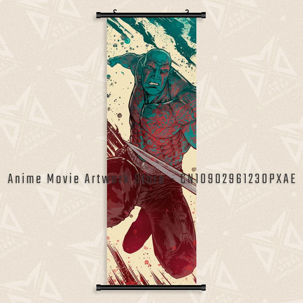 Marvel The Avengers Wall Art Scrolls Pictures Movie Characters Poster Hanging Painting Iron Man Canvas Print Home Decor Mural