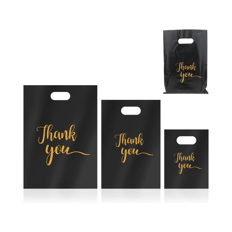 20/50pcs reusable foldable waterproof PE shopping bag, durable boutique supermarket retail bag, perfect thank you party gift bag