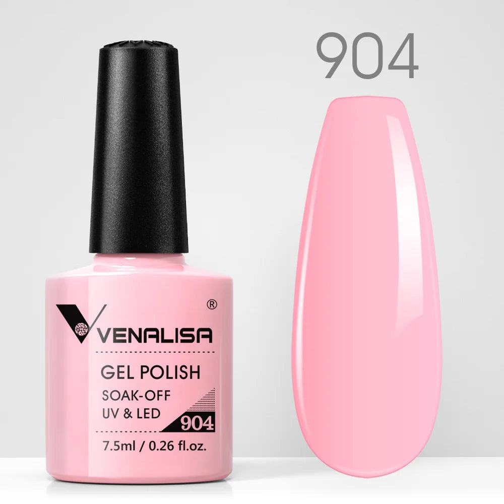 VENALISA Nail Gel Polish Full Coverage Holographic Camouflage Nail Varnish Manicure Lacquer Polish Soak Off UV LED Lacquer 7.5ML