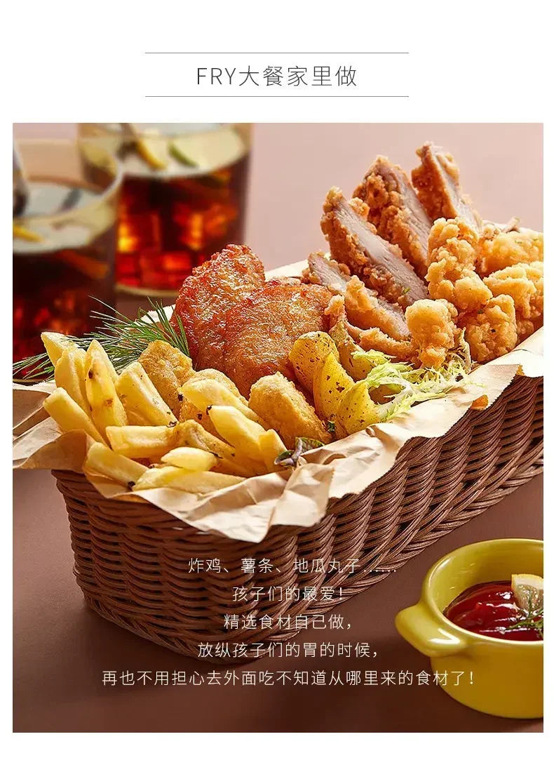 Multifunctional fryer household small fryer electric fryer mini small oil-saving fried chicken fryer constant temperature