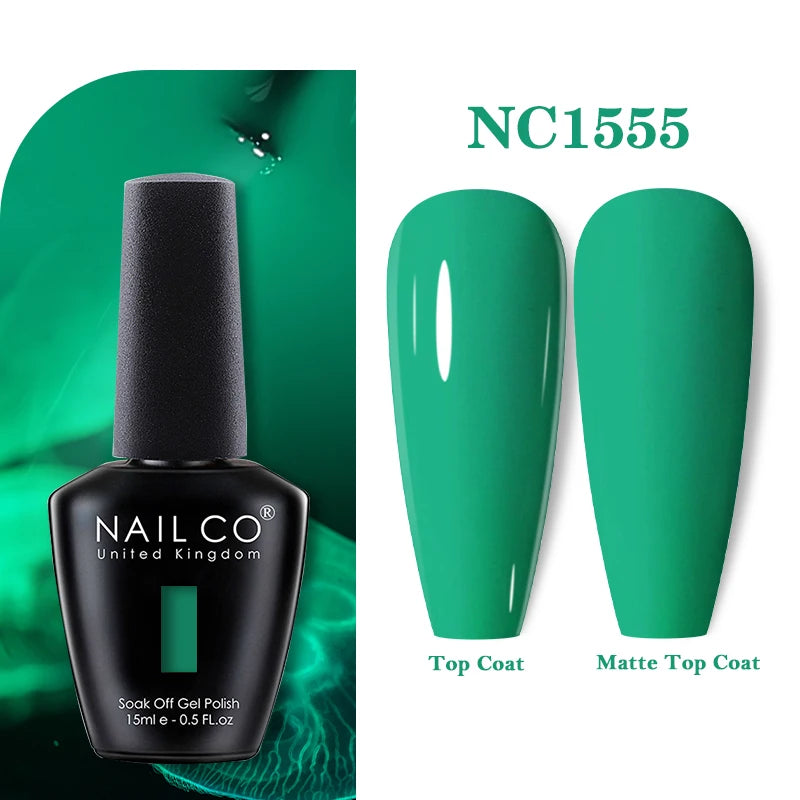 NAILCO Vernis Semi Permanent UV Gel Nail Polish Black White Color Nails Art Manicure TOP BASE Varnish Hybrid Nail Professionals