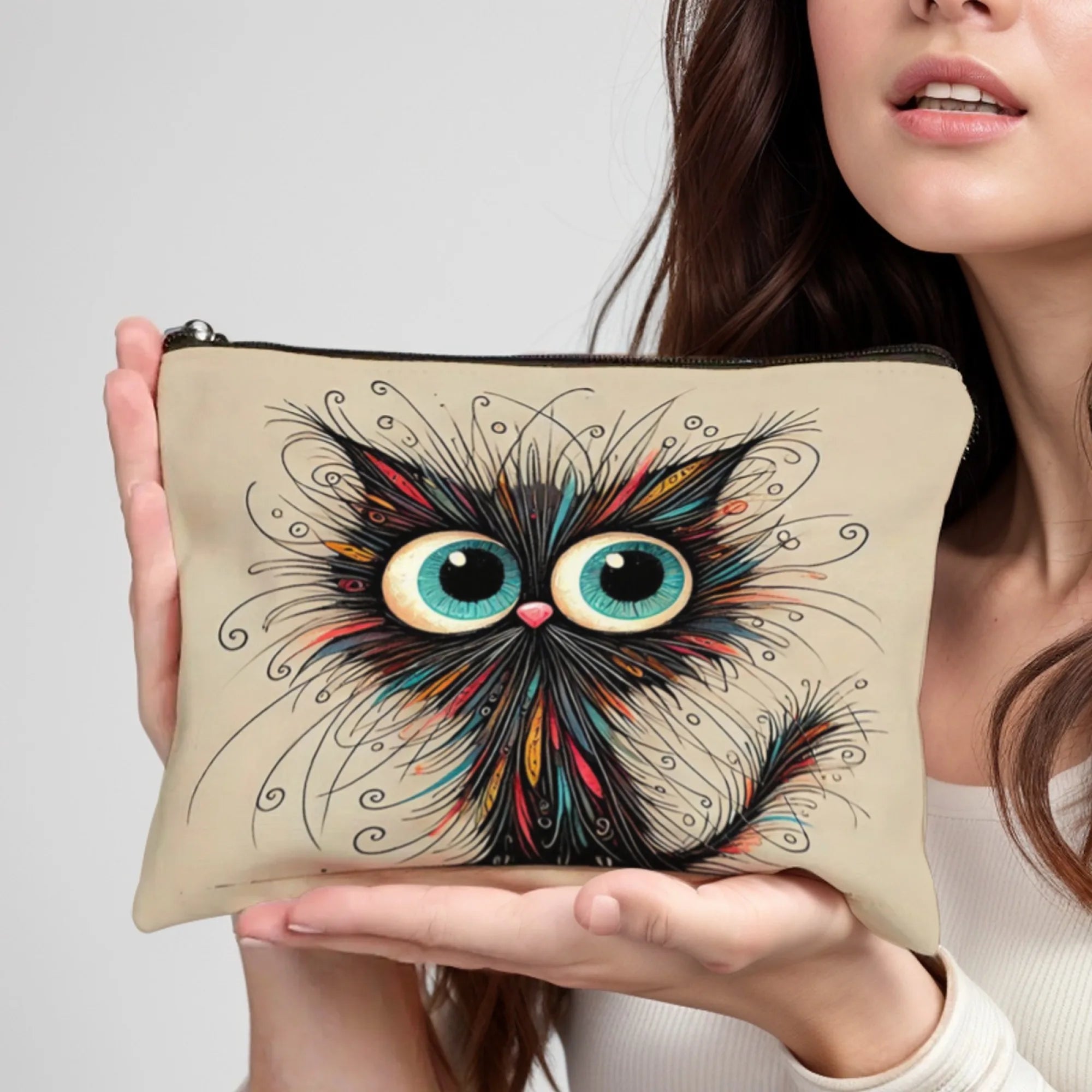 Adorable sac à cosmétiques Black Cat